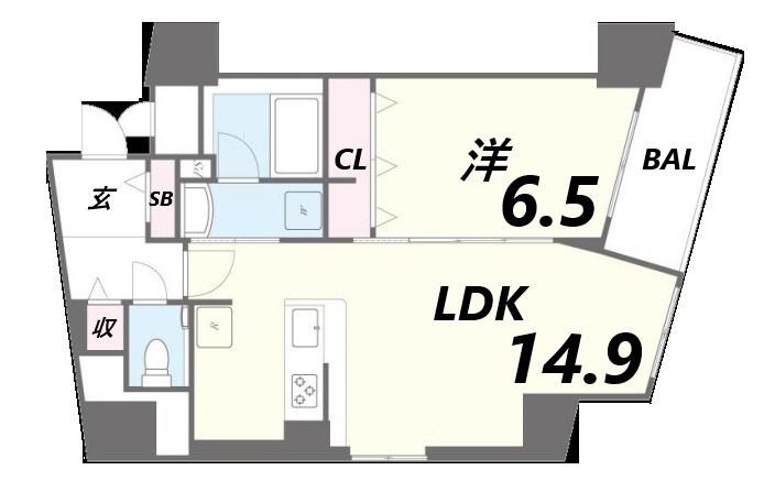 ファルマシアントアロード(1LDK/4階)の間取り写真