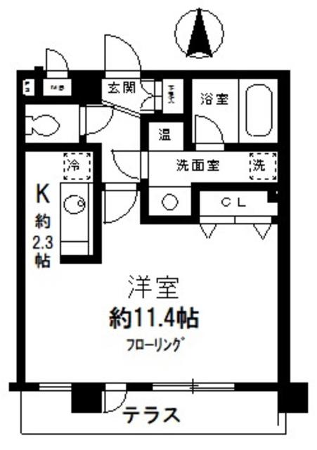 ラインハウス池上(1K/1階)の間取り写真