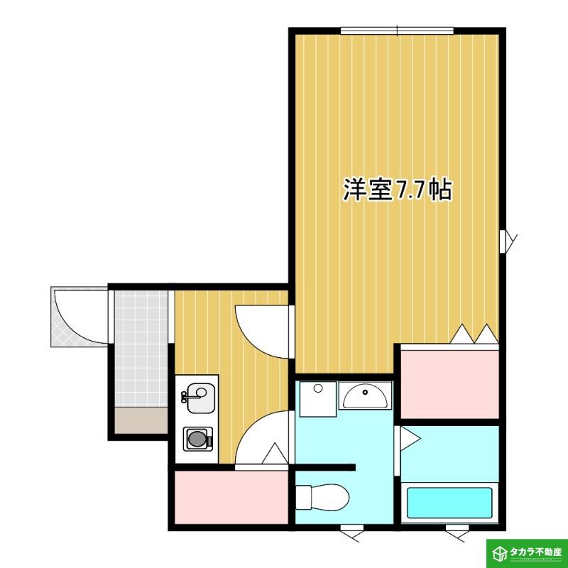 上田町A棟(1K/1階)の間取り写真