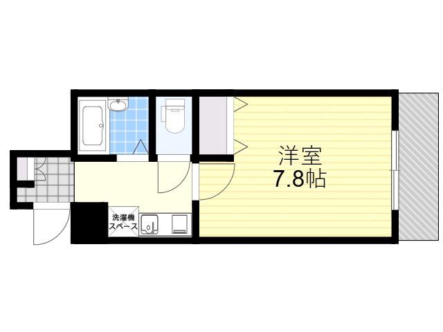 緑橋大発マンション(1K/4階)の間取り写真