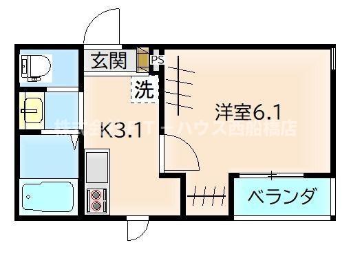 Nグランツ押切(1K/1階)の間取り写真