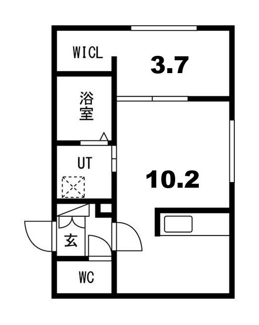 CITY RESIDENCE月寒中央(1LDK/2階)の間取り写真