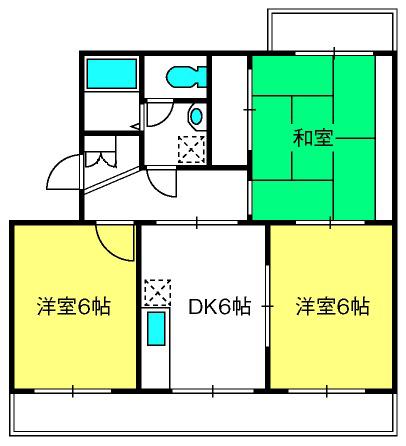 エスペランサふじみ野(3DK/1階)の間取り写真