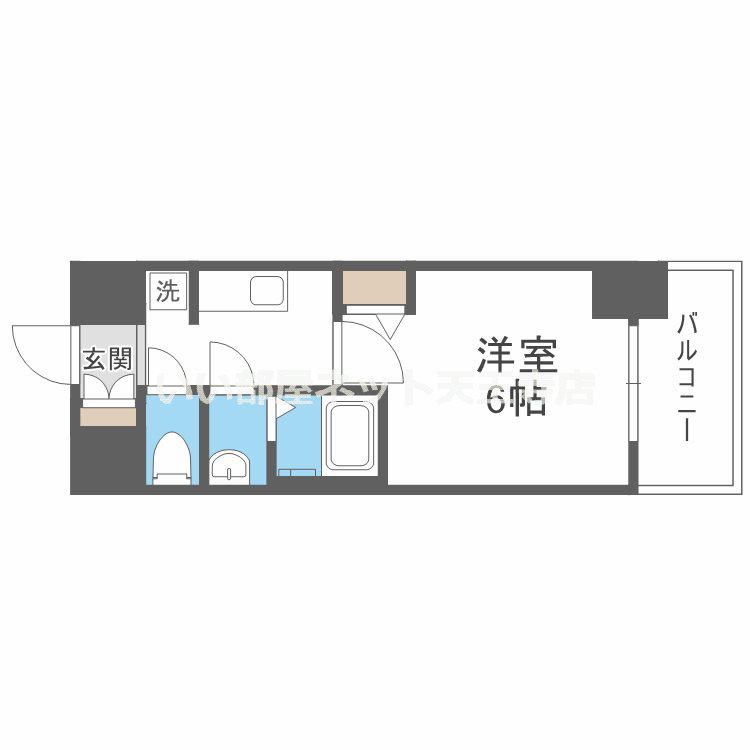 アドバンス大阪ベクエム(1K/5階)の間取り写真