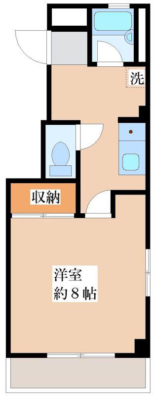 内藤マンション(1K/4階)の間取り写真