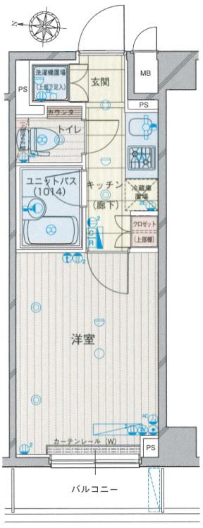 ルーブル蒲田南六番館(1K/2階)の間取り写真