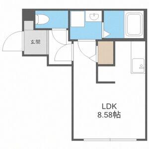 CLIMB36クライムサンロク(1K/4階)の間取り写真
