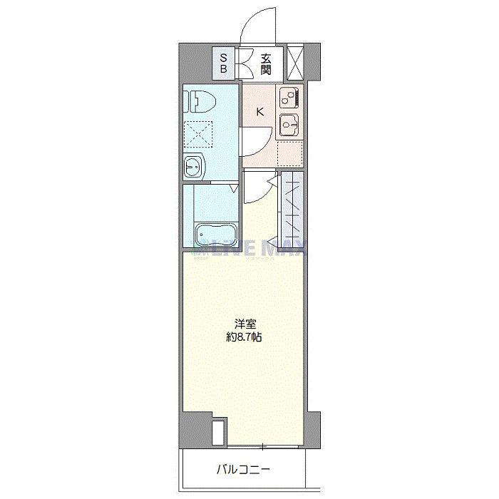 プレール・ドゥーク東陽町II(1K/7階)の間取り写真
