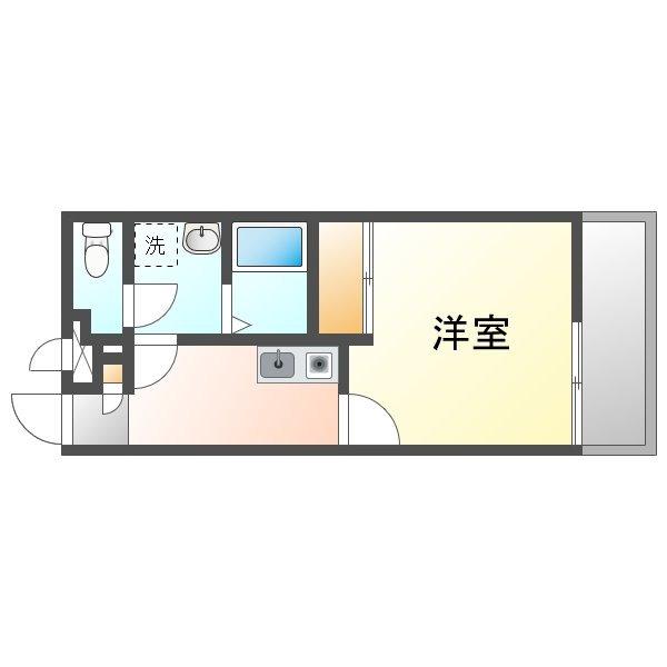 クレイノ さんだんか(1K/1階)の間取り写真