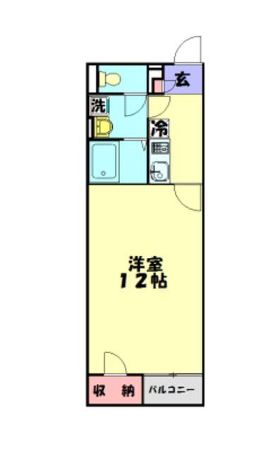 レオネクストシティーパレス 52863(1K/2階)の間取り写真