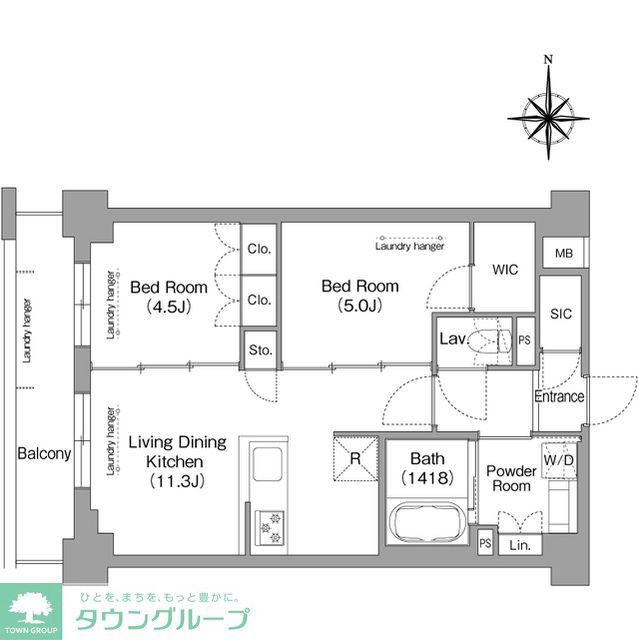 メトロステージPLUS中野弥生町(2LDK/6階)の間取り写真