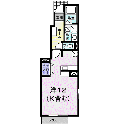 ベラストラーダ(ワンルーム/1階)の間取り写真