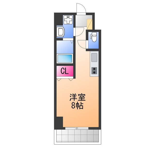 ルミノーサ堺(ワンルーム/1階)の間取り写真