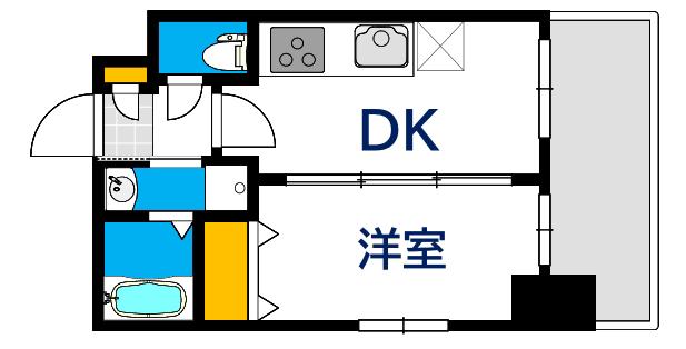 ORIENT BLD NO123(1DK/3階)の間取り写真