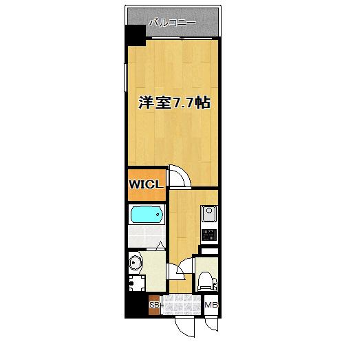 エスリード大阪グランゲート(1K/9階)の間取り写真