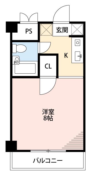 AIコンフォート小豆坂(1K/4階)の間取り写真
