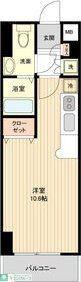 レジディア仙台本町(ワンルーム/8階)の間取り写真