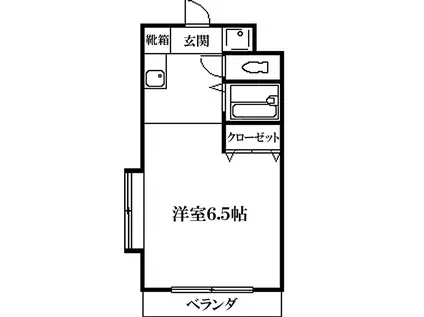 メゾンド・カルフール(1K/2階)の間取り写真
