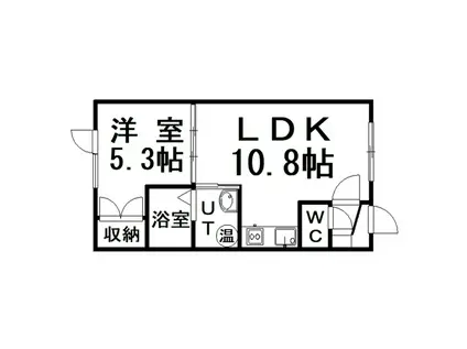 リーベンス(1LDK/1階)の間取り写真