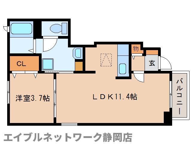 マーベラス(1LDK/1階)の間取り写真