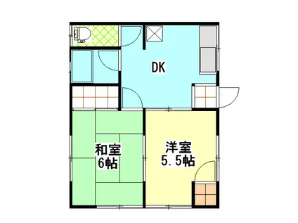 グレース弐番館(2DK/2階)の間取り写真