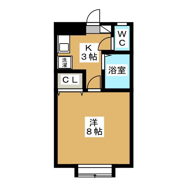 エミエール船橋(1K/3階)の間取り写真