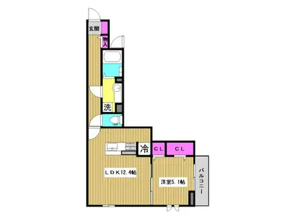 都営三田線 高島平駅 徒歩3分 3階建 築10年(1LDK/3階)の間取り写真