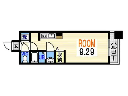 グラビスコート加古町(ワンルーム/5階)の間取り写真