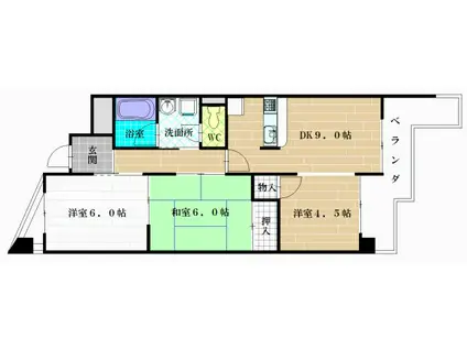 アーバンライフ浅尾(2LDK/1階)の間取り写真