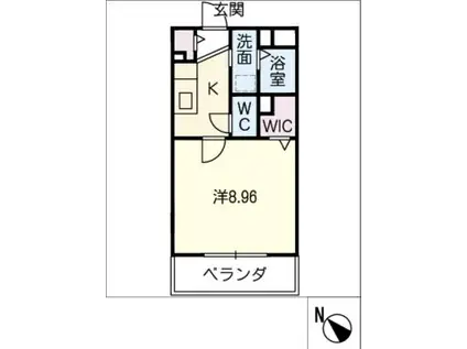 FN栗真(1K/4階)の間取り写真