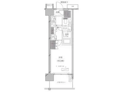 A-STANDARD芝浦(1K/8階)の間取り写真