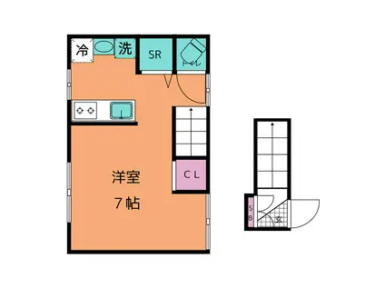 ハイム第3板橋(ワンルーム/2階)の間取り写真