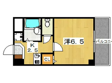 知足庵マンション(1K/2階)の間取り写真