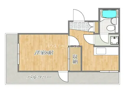 第2山藤ビル(1K/2階)の間取り写真