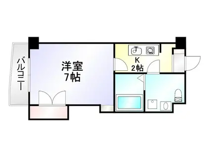 メゾンブリアント(1K/2階)の間取り写真