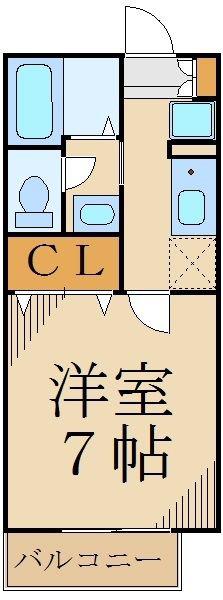 サンモールN(1K/2階)の間取り写真