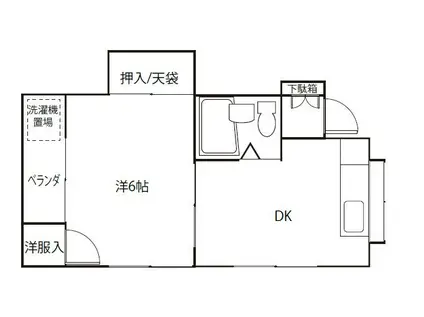 スターハイツ(1DK/2階)の間取り写真