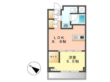 エスケービルディング-7(1LDK/2階)の間取り写真
