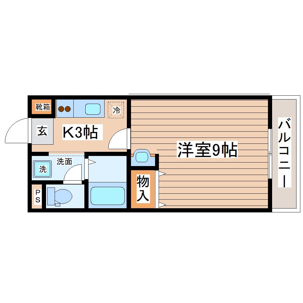 エステートピア池上(1K/2階)の間取り写真
