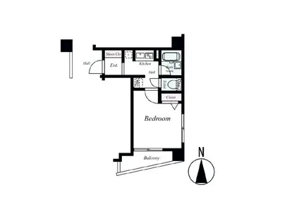 ステージグランデ南麻布(1K/11階)の間取り写真