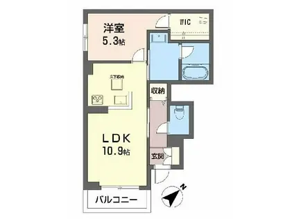 エクセル(1LDK/1階)の間取り写真