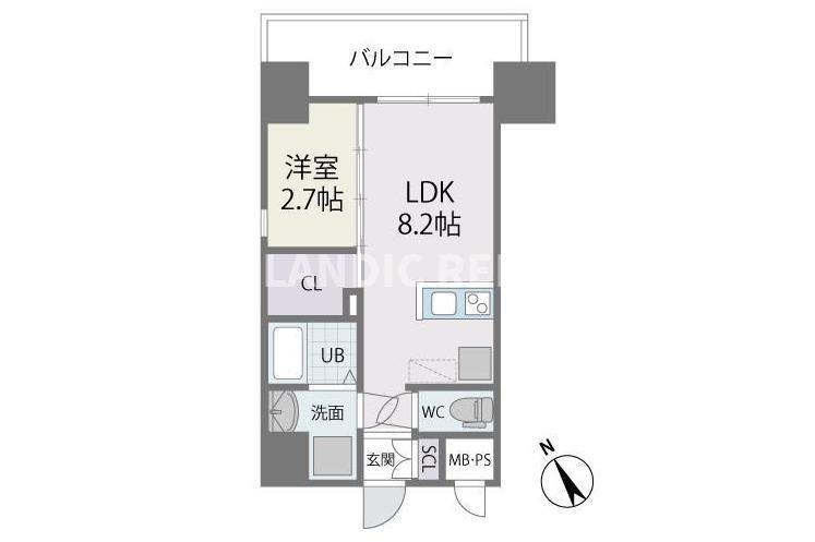 MODERN PALAZZO博多駅東(3LDK/2階)の間取り写真