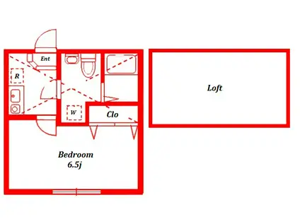 フローライト日吉(1K/2階)の間取り写真