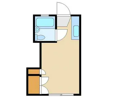 Uトピア(ワンルーム/1階)の間取り写真