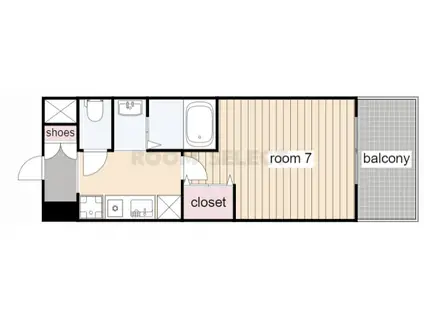 パークフラッツ金山(1K/8階)の間取り写真