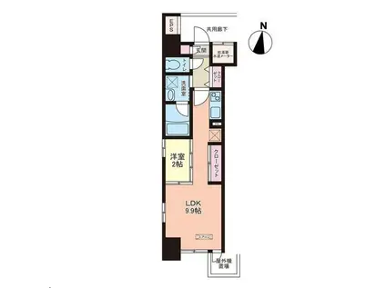 アーバンハイツ大町(1LDK/2階)の間取り写真