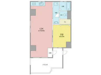 リムロックハウス覚王山(1LDK/3階)の間取り写真