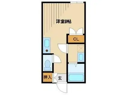 パレットコート(ワンルーム/3階)の間取り写真