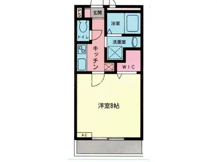 プランドール新横浜(1K/1階)の間取り写真