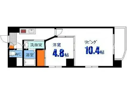 LUANA HAKUSHIMA(2K/11階)の間取り写真